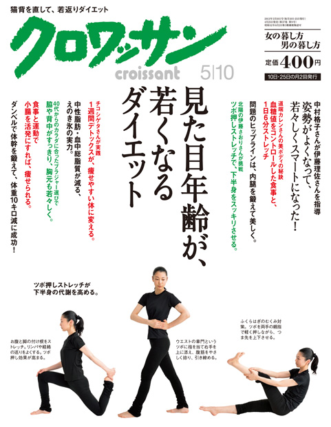 【掲載情報】クロワッサン 852号巻頭特集「見た目年齢が、若くなるダイエット」